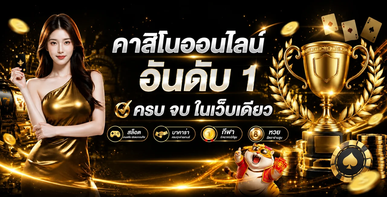 แบนเนอร์คาสิโนออนไลน์ PTZ999 พร้อมมาสคอต Fortune Tiger